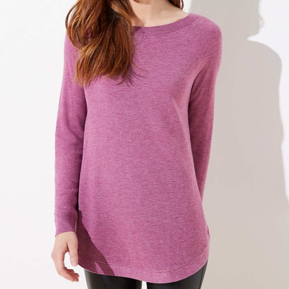 LOFT Sweaters - 💚3/$25 LOFT Luxe Knit Shirttail Tunic Sweater
